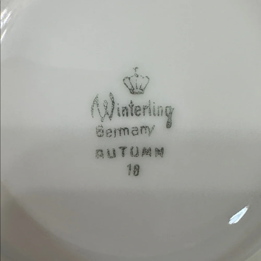 Winterling Bovaria Germany Autumn Leaves Set of 4 Saucers 6